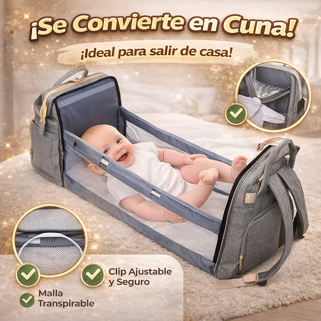 Mochila Pañalera BabyGo® 3 en 1